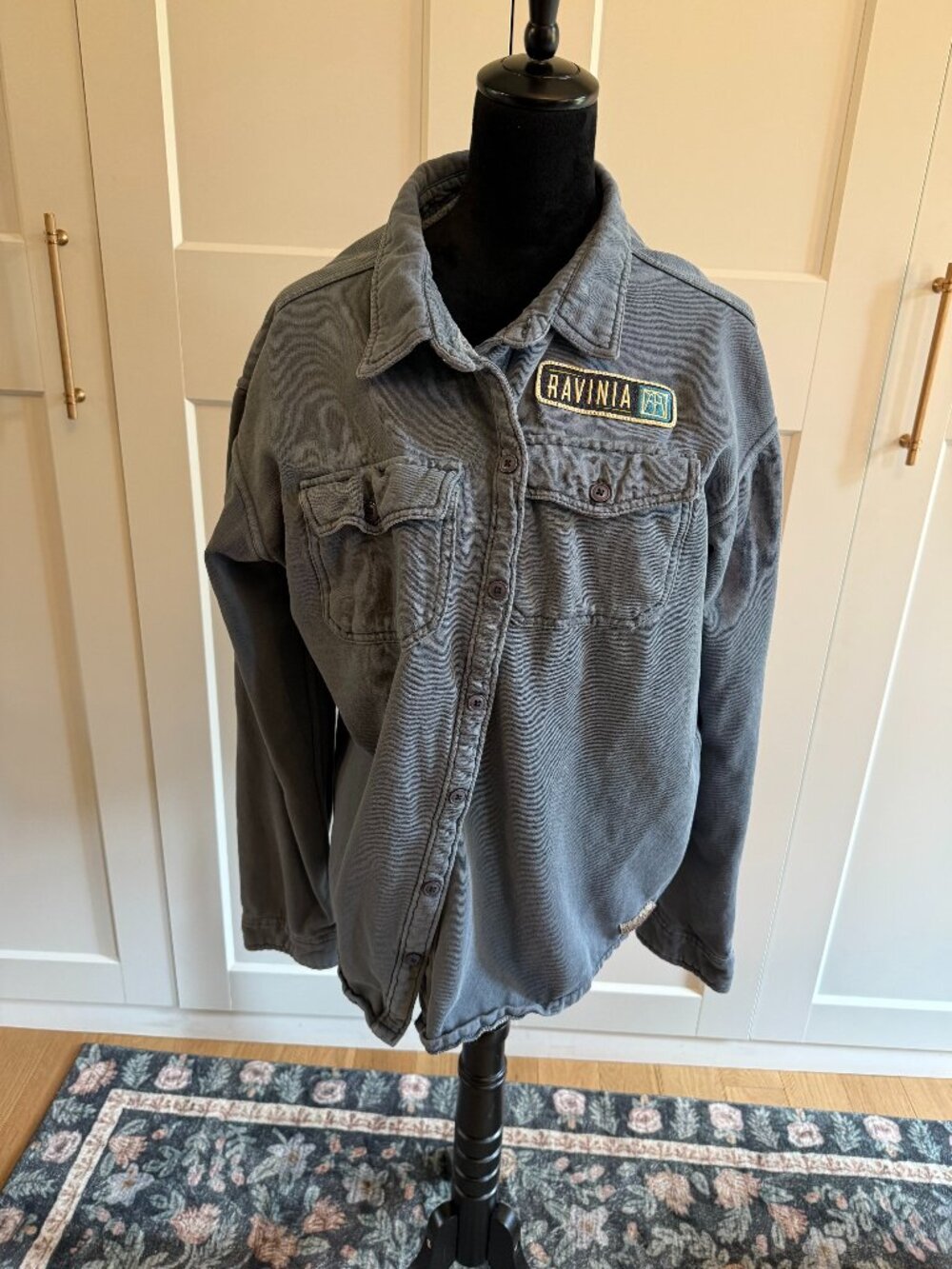 Good Land Supply Co. x Ravinia Festival Knit Shacket - Slate Gray - Size Large